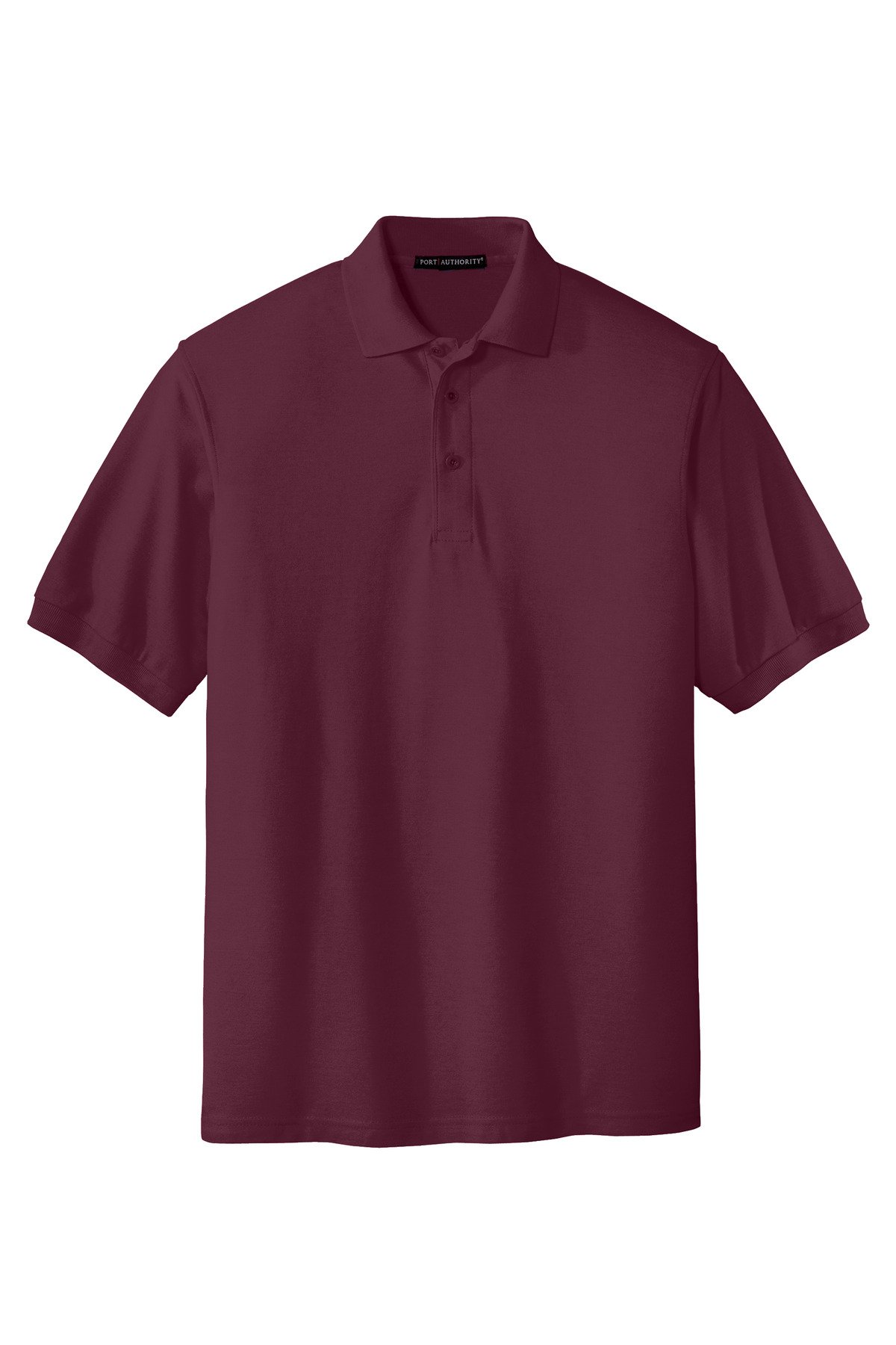 K500_burgundy_flat_front Port Authority Extended Size Silk Touch Polo