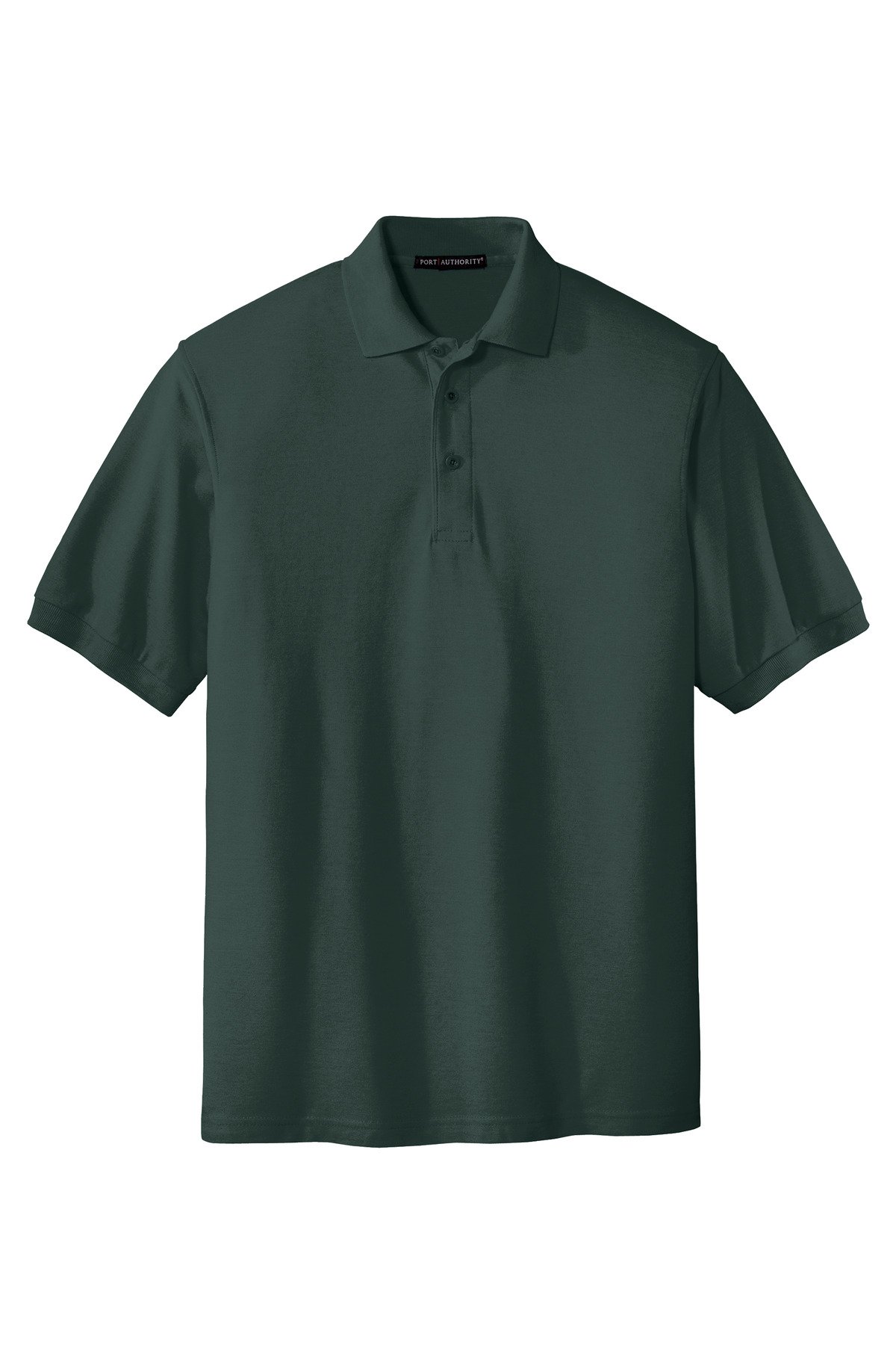 K500_darkgreen_flat_front Port Authority Extended Size Silk Touch Polo