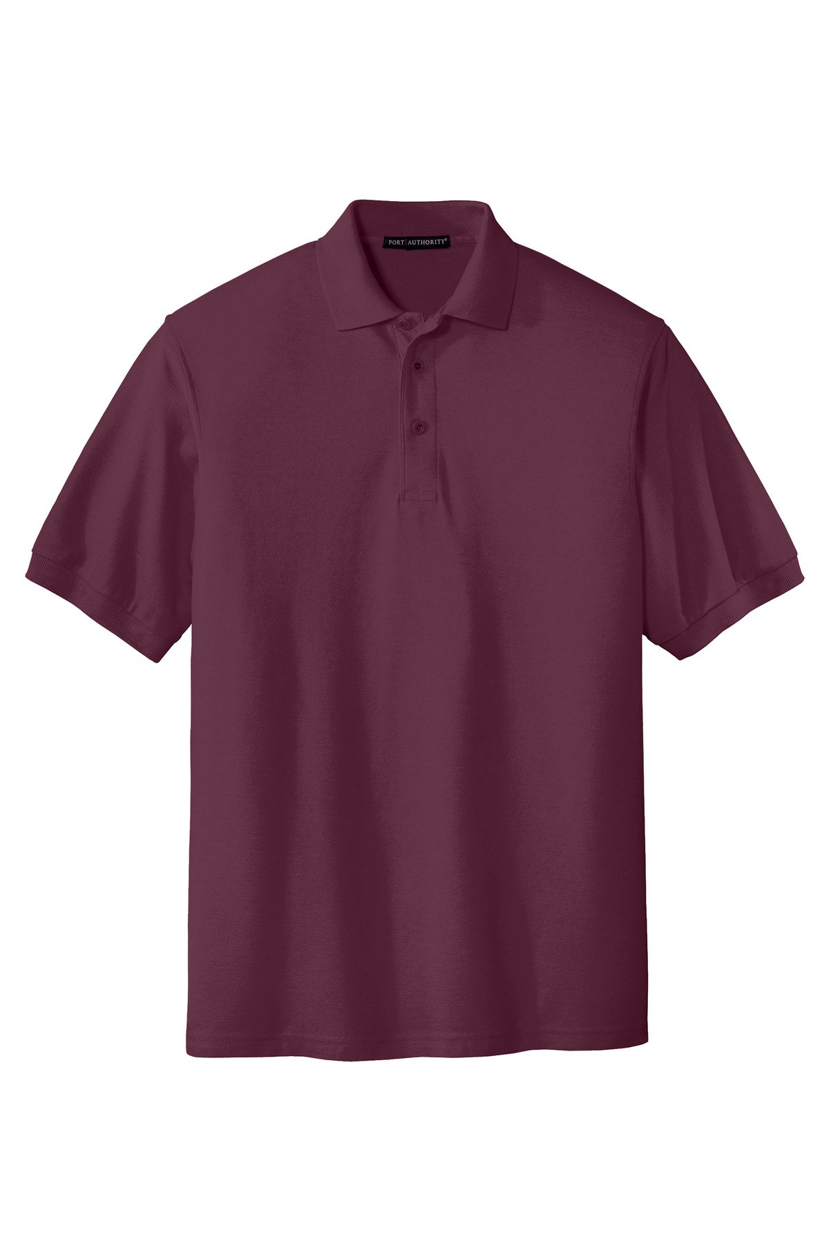K500_maroon_flat_front Port Authority Extended Size Silk Touch Polo