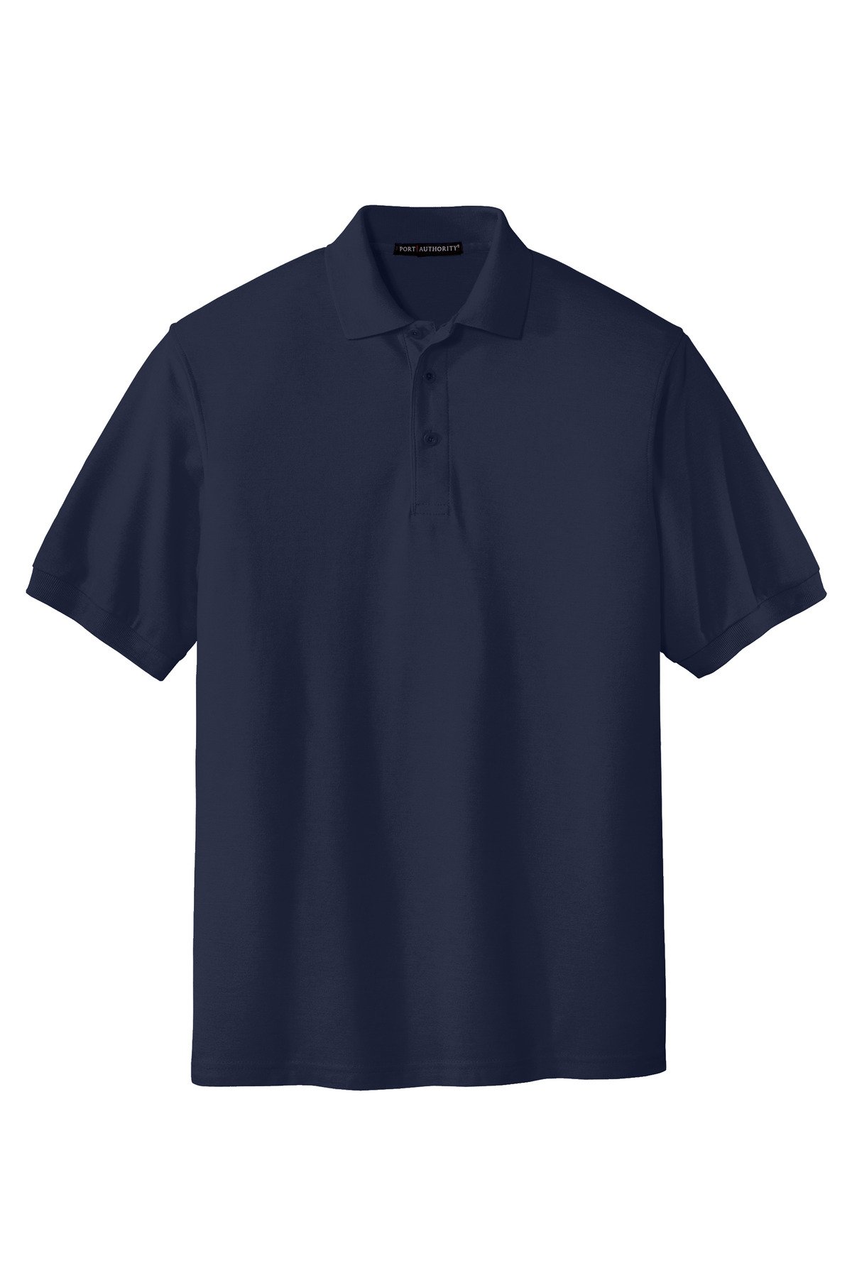 K500_navy_flat_front Port Authority Extended Size Silk Touch Polo
