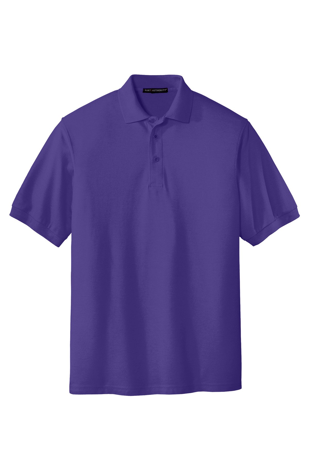 K500_purple_flat_front Port Authority Extended Size Silk Touch Polo