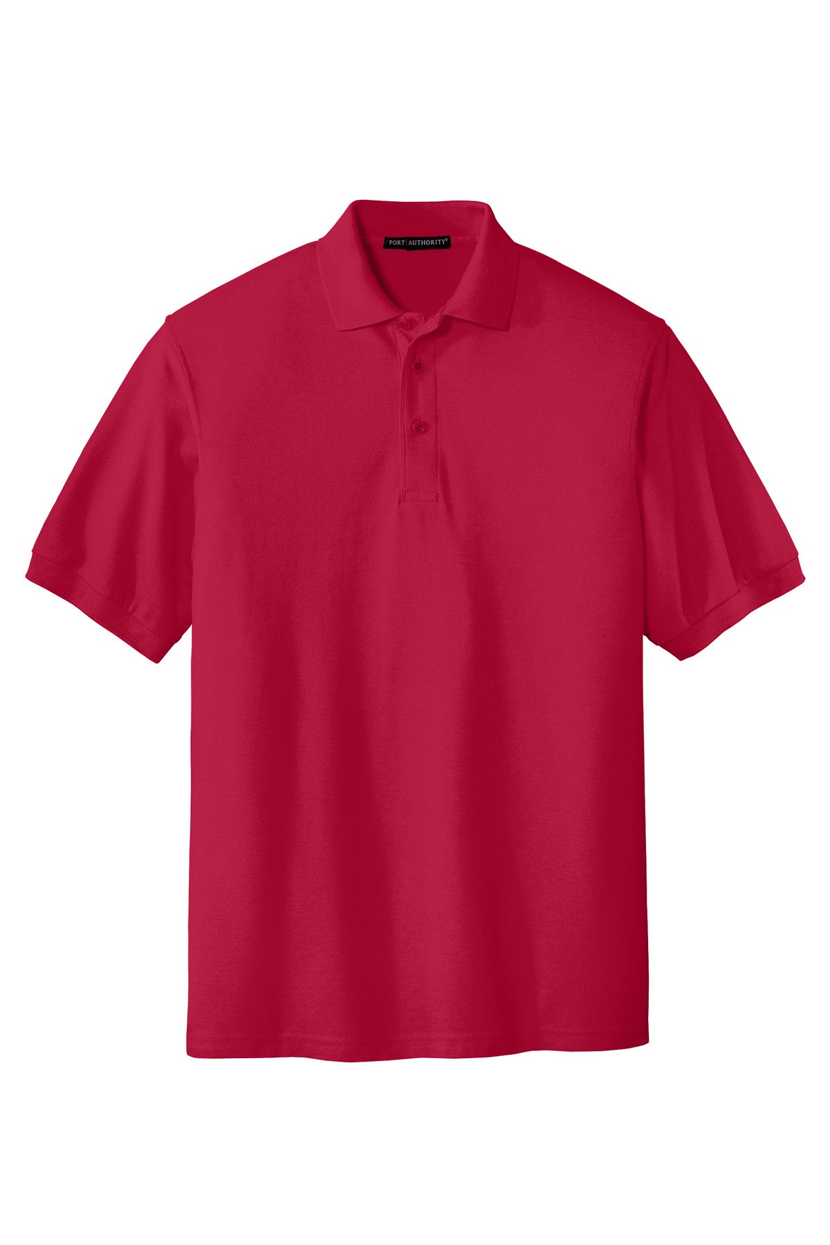 K500_red_flat_front Port Authority Extended Size Silk Touch Polo