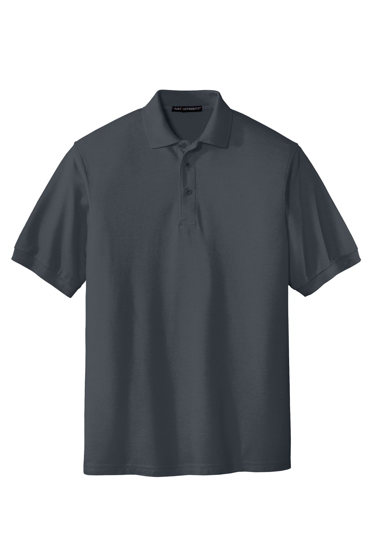K500_steelgrey_flat_front Port Authority Extended Size Silk Touch Polo