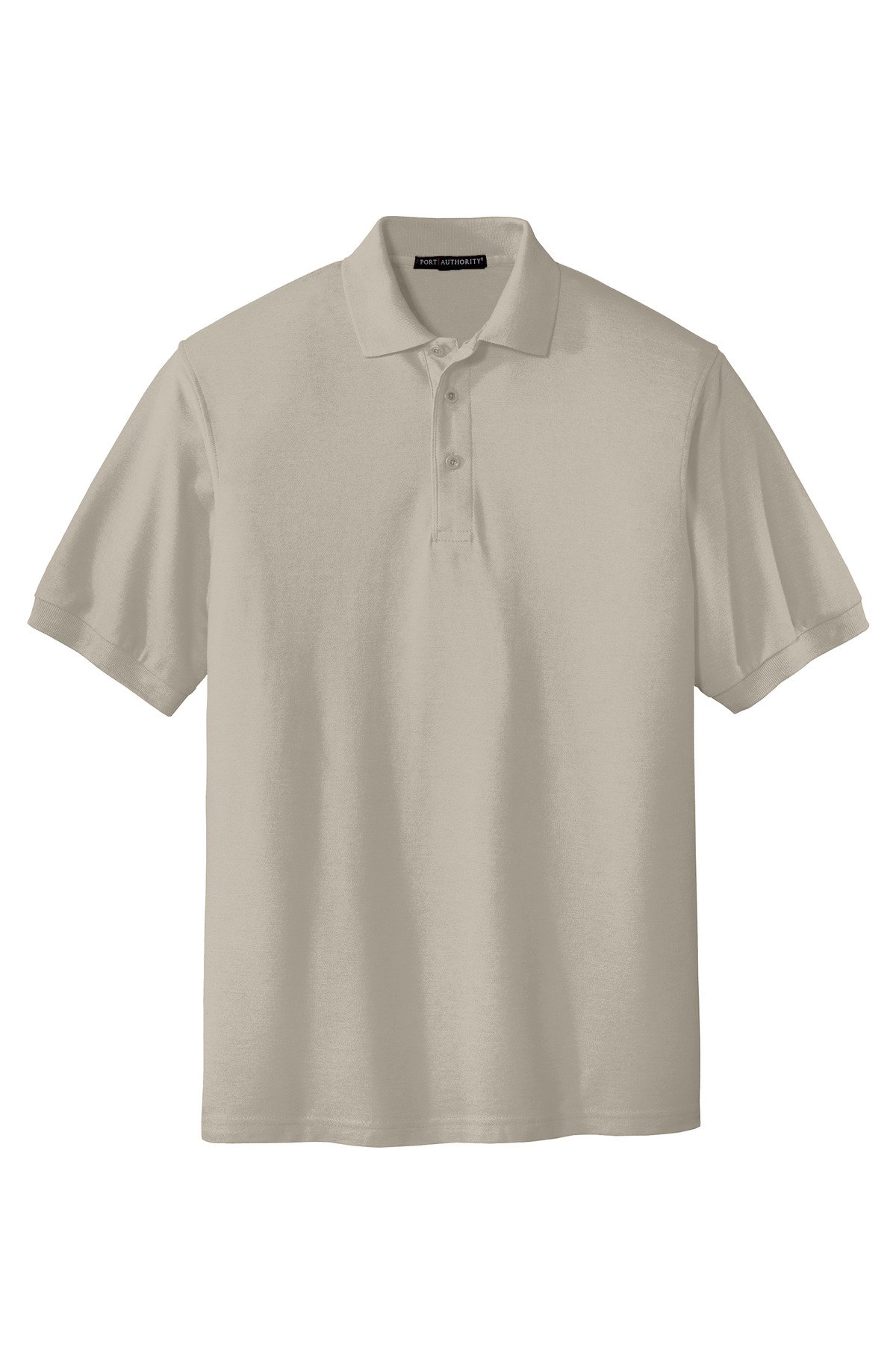 K500_stone_flat_front Port Authority Extended Size Silk Touch Polo