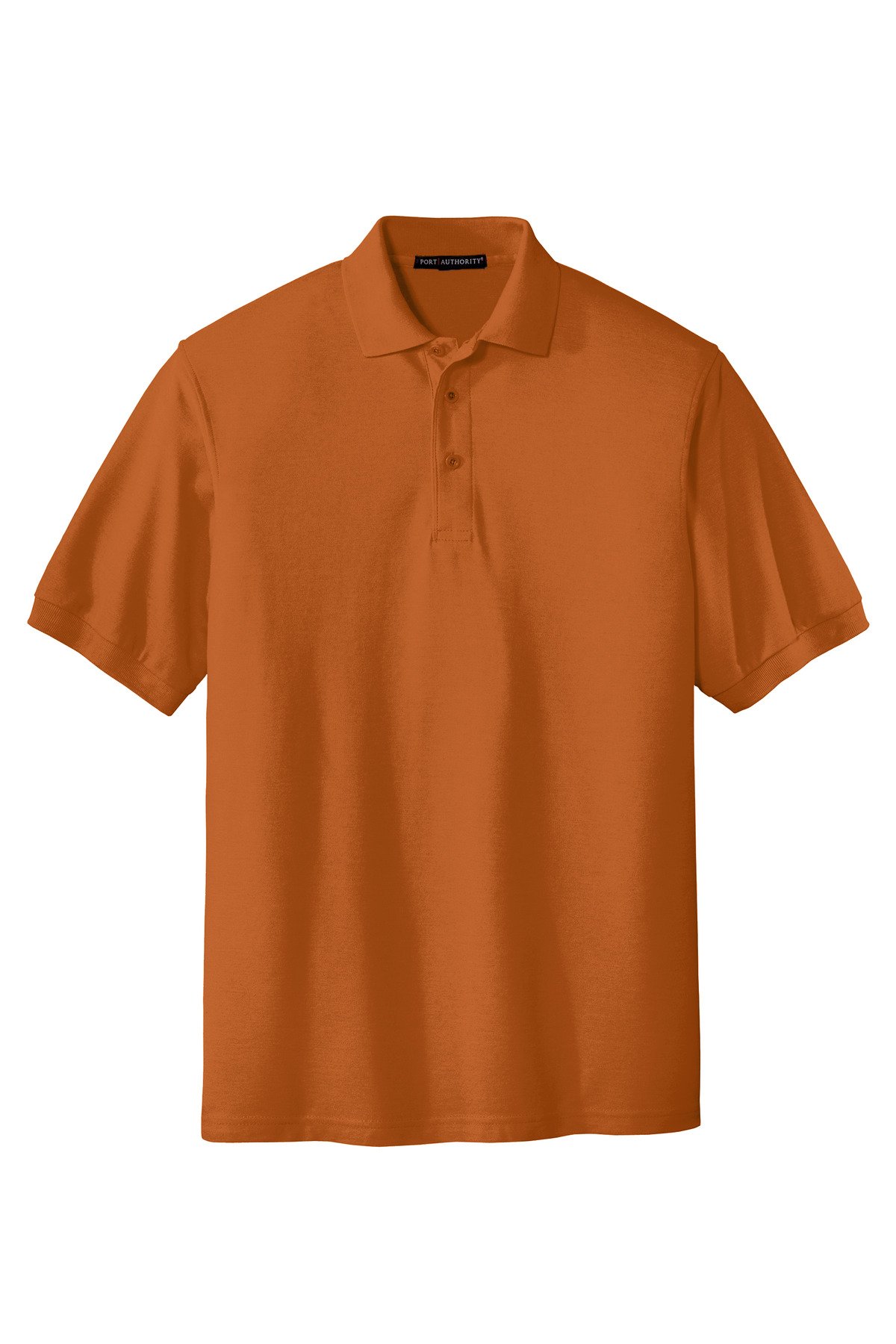 K500_texasorange_flat_front Port Authority Extended Size Silk Touch Polo