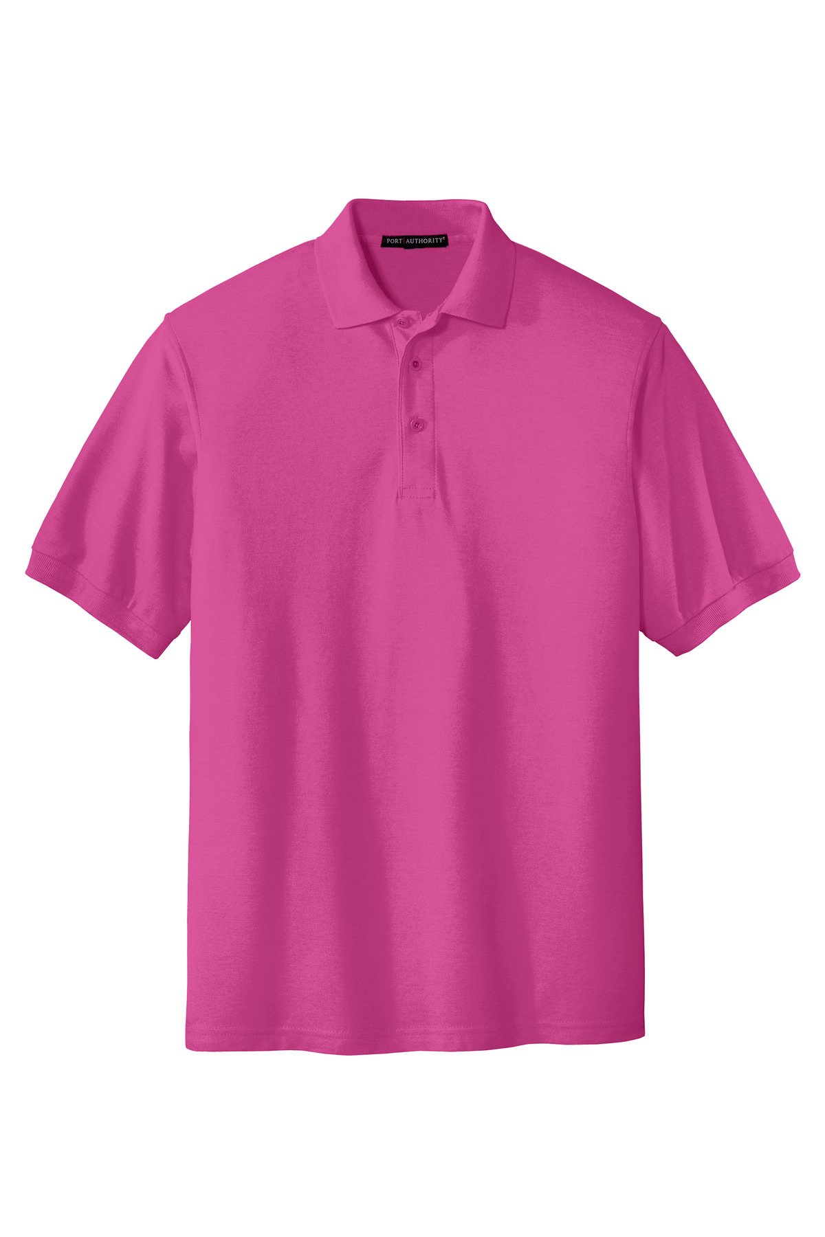 K500_tropicalpink_flat_front Port Authority Extended Size Silk Touch Polo