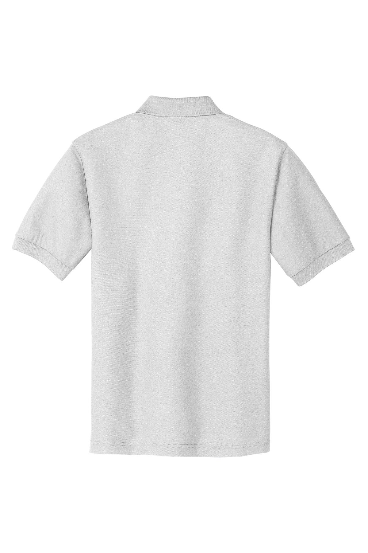 K500_white_flat_back Port Authority Extended Size Silk Touch Polo