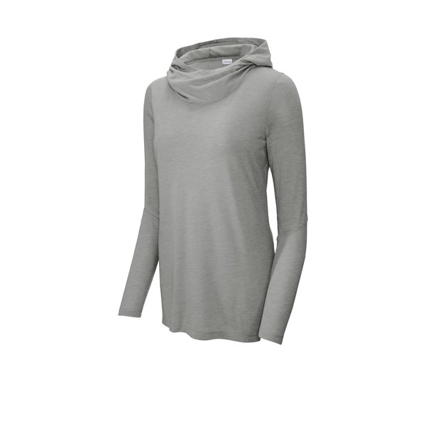 Sport-Tek Ladies PosiCharge Tri-Blend Wicking Long Sleeve...ligthgrey Sport-Tek Ladies PosiCharge Tri-Blend Wicking Long Sleeve